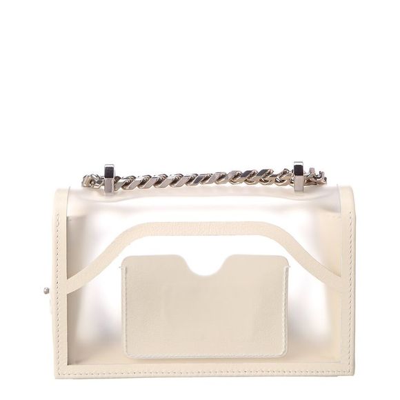 Alexander Mcqueen Jeweled Mini Leather Shoulder Bag, White - Picture 2 of 4